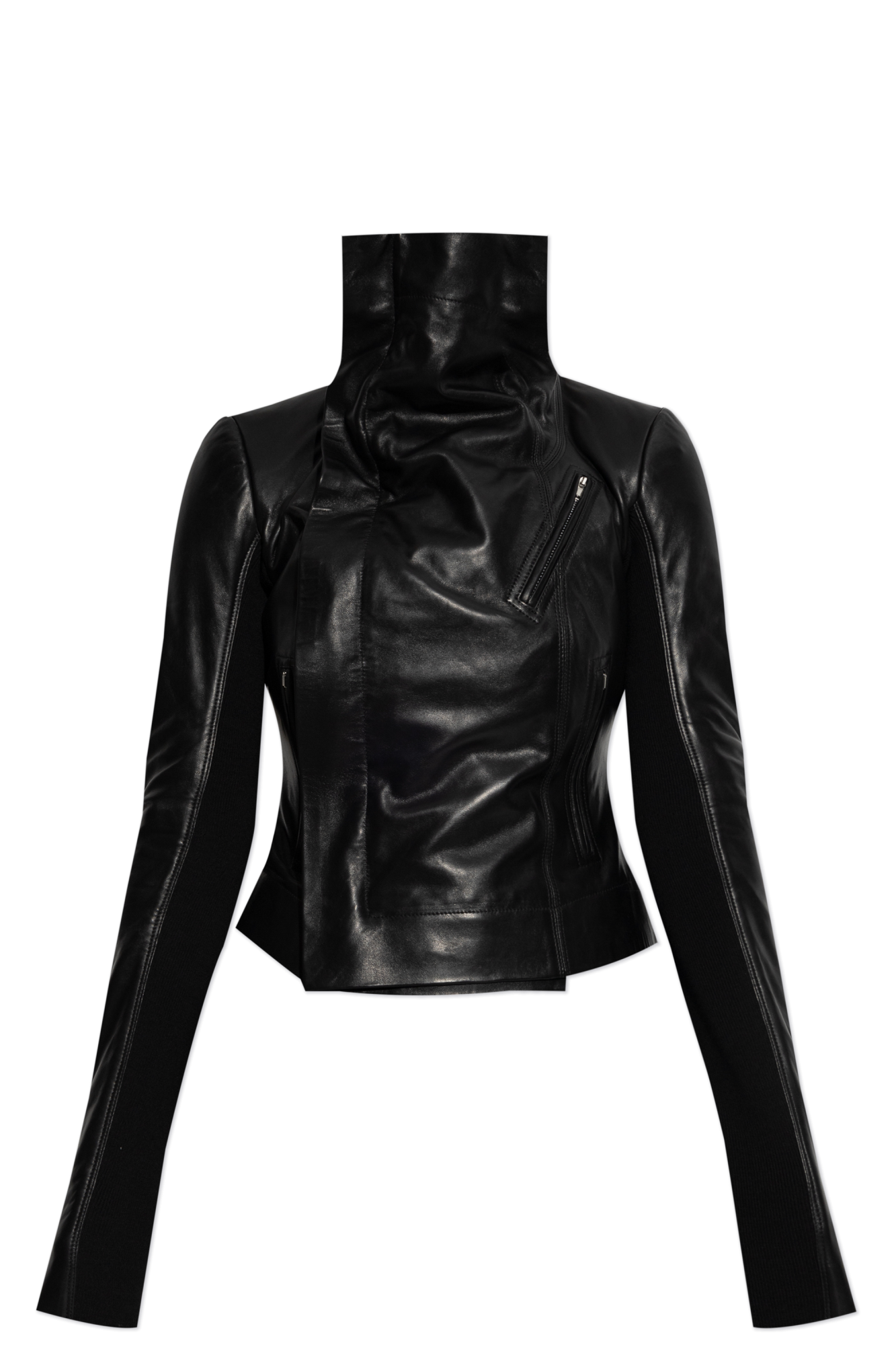 レザージャケット・コート [RICK OWENS] OFFICIER WASHING LEATHER JACKET Rick Owens Leather jacket `Classic` | Women's Clothing | Vitkac